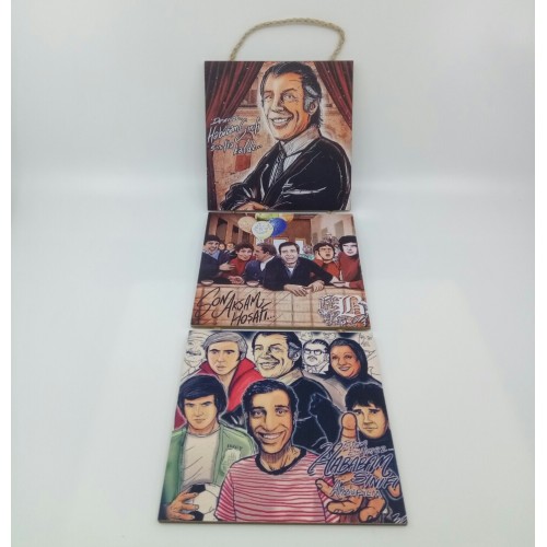 Tahta Poster -3 lü Askılı- TPA016 , 1 adet , ( 15 cm * 47 cm)